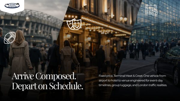 heading to Rugby, West End or ExCeL book london's best airport transfer Justairports.