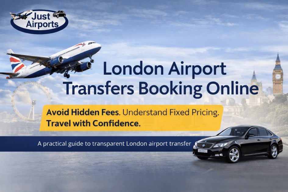How to Avoid Hidden Fees by pre-booking Just Airports for london airport transfers booking online.