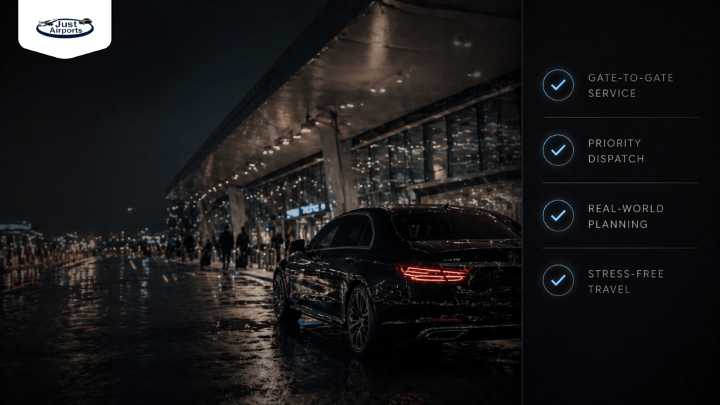 Heathrow Airport Transfers by Just Airports with gate-to-gate service and stress-free airport transfer service in London